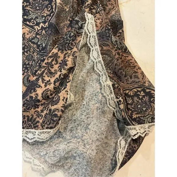 Temptations Vintage Y2K Mesh Babydoll Top Sz L Bell Sleeve - Picture 4 of 6